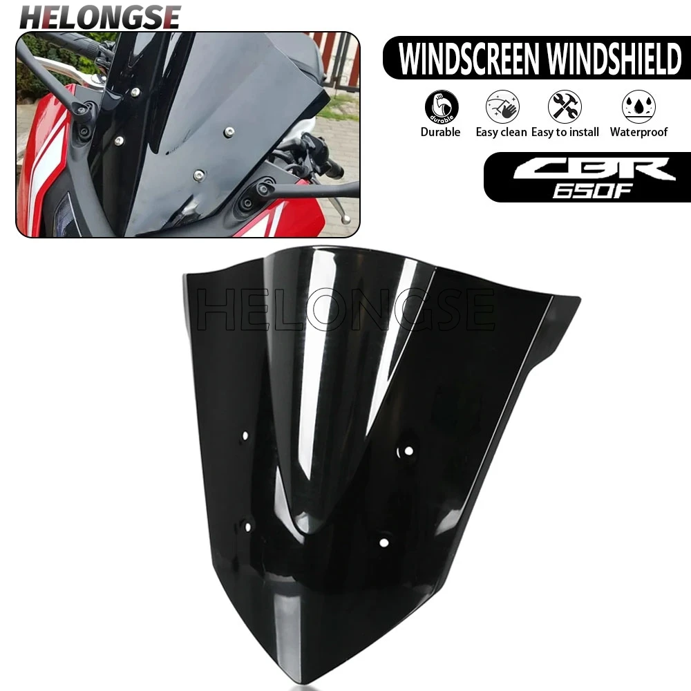 

For Honda CBR 650F/CBR 650 F 2014-2018 2017 CBR650F Motorcycle Accessories Windscreen Windshield Wind Shield Screen Protector