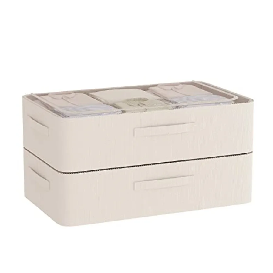 

Under Bed Storage Bins Frame Storage Box Oxford Fabric Sturdy Underbed Container Foldable Stackable Large Capacity Clothes Orga