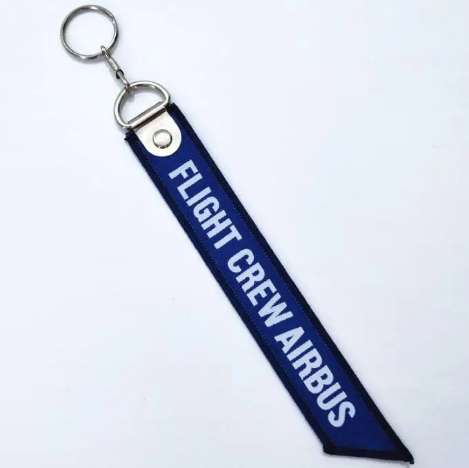 airbus keychain llavero Aviation Gifts Auto Embroider Key Ring Aviation Gifts Key Ring Tag Fobs Customized Keychains