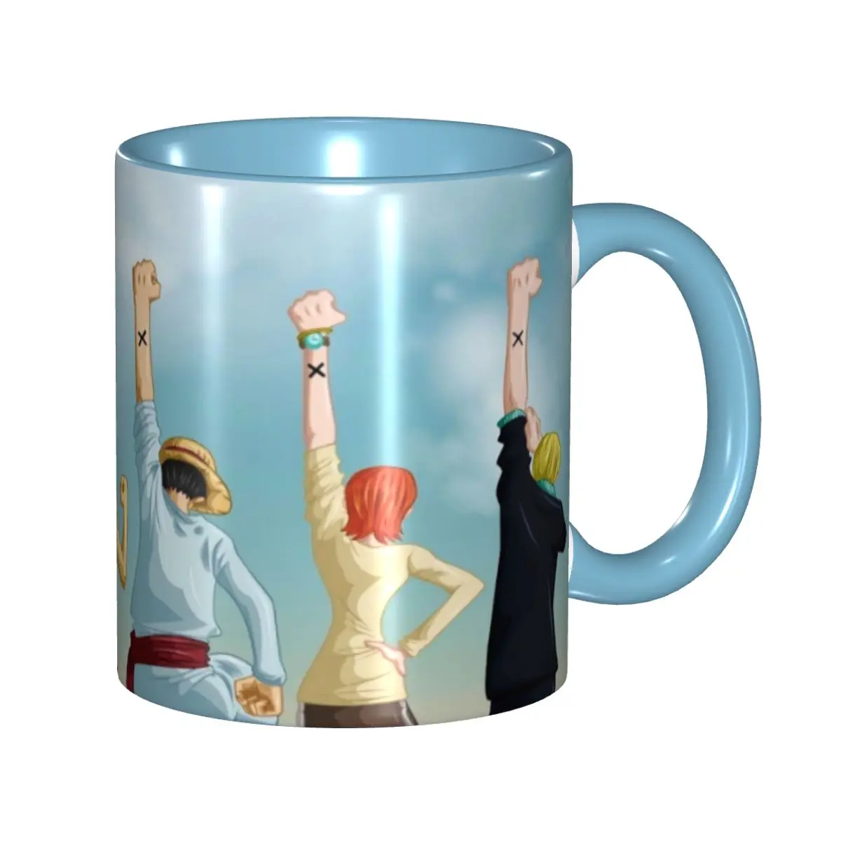 

Luffy Zoro Tony Chopper Anime Merch Coffee Mugs Novelty Tea Cups Gift