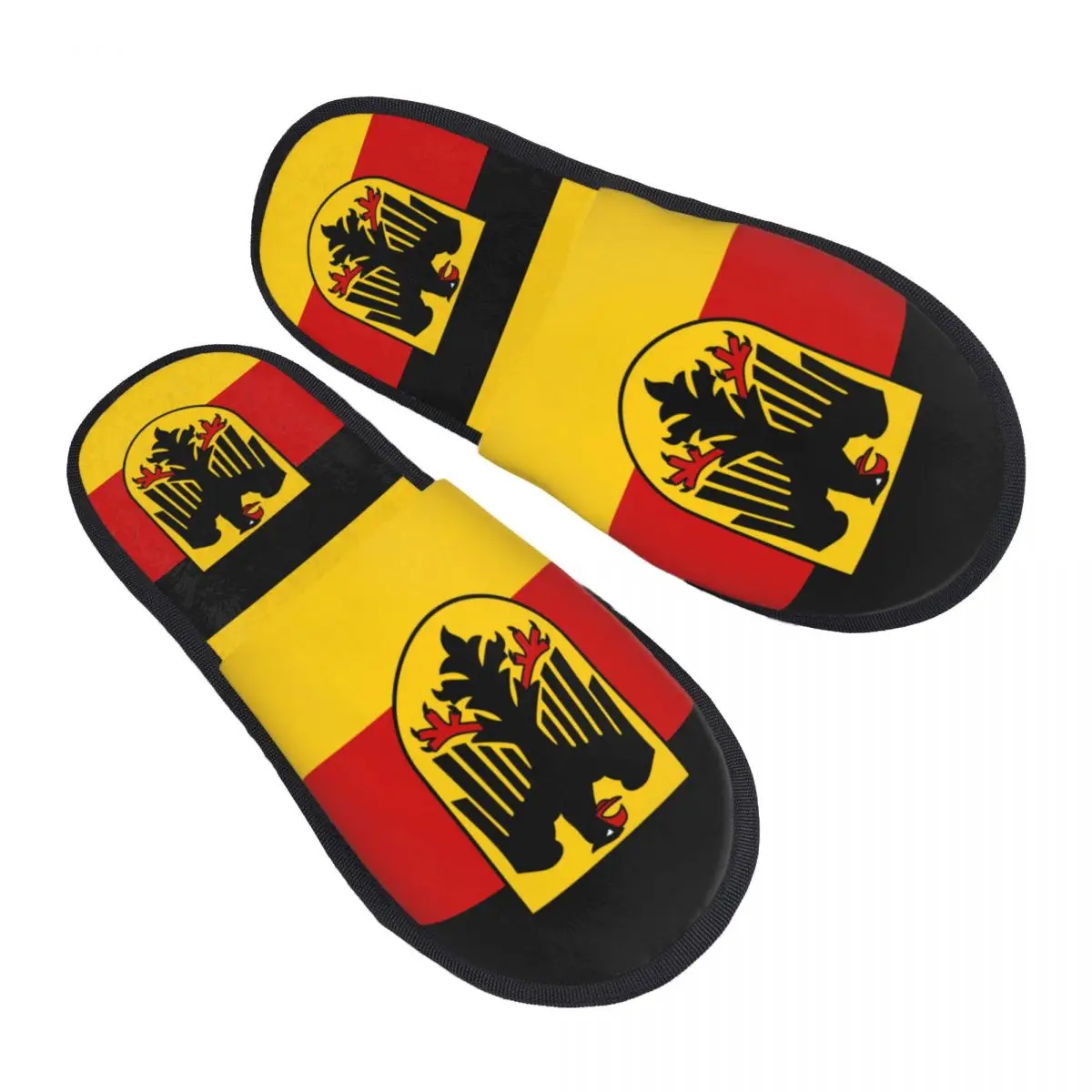 Custom Print Women Germany Flag House Slippers Soft Warm German Patriotic Memory Foam Fluffy Slipper Indoor Outdoor Shoes