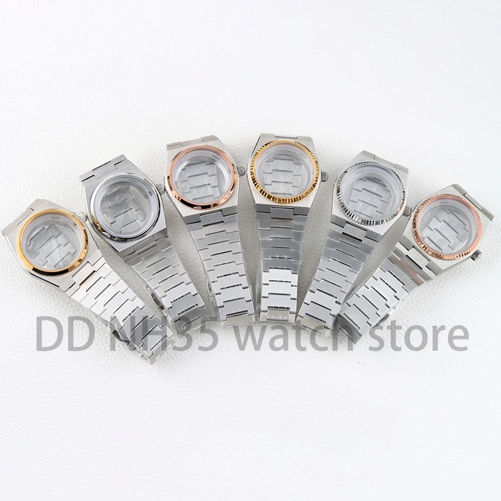 

40mm NH35 Case Sapphire Glass Waterproof for PRX Super Player NH35 NH36 Movement 31.8mm Dial Solid 316L Stainless Steel Bracelet