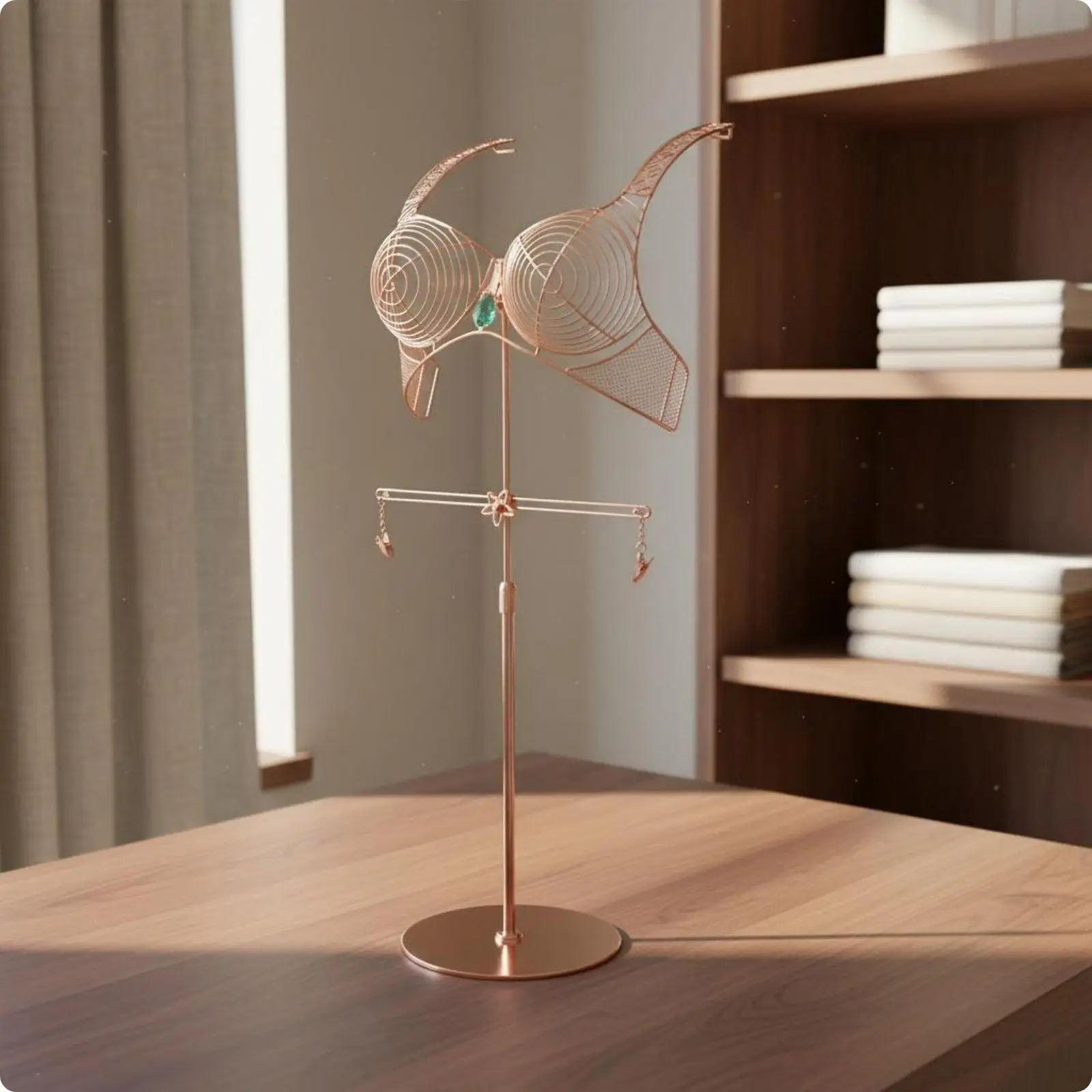 Underwear Display Stand Metal Wire Frame Bra Display Rack Floor Standing Underwear Rack for Retailers, Shop Window, Boutique view 5