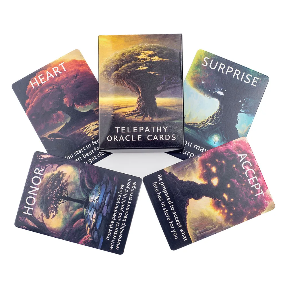 High Quality 103*71Mm 56Pcs Cards Telepathy Oracle Cards For Family Party Fortune Telling Divination Cards Deck Board Game