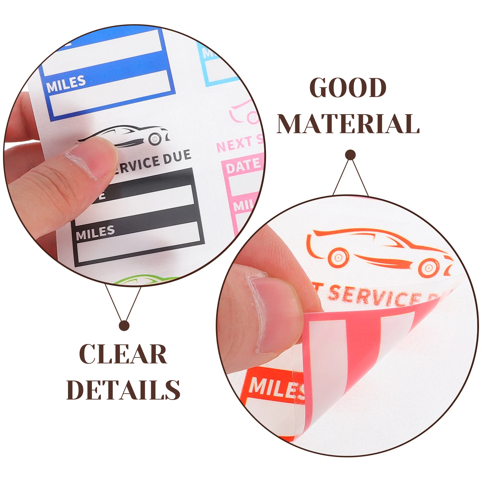 10 folhas próximo serviço devido adesivos graváveis lembrete de serviço à prova d'água para uso em motocicleta automática etiquetas de mudança de óleo