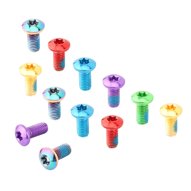 MTB Bremsscheibe Befestigungsschraube 12PCS T25 Farbe Legierung Stahl Scheibenbremse Schraube Fahrradzubehör – Detail 7