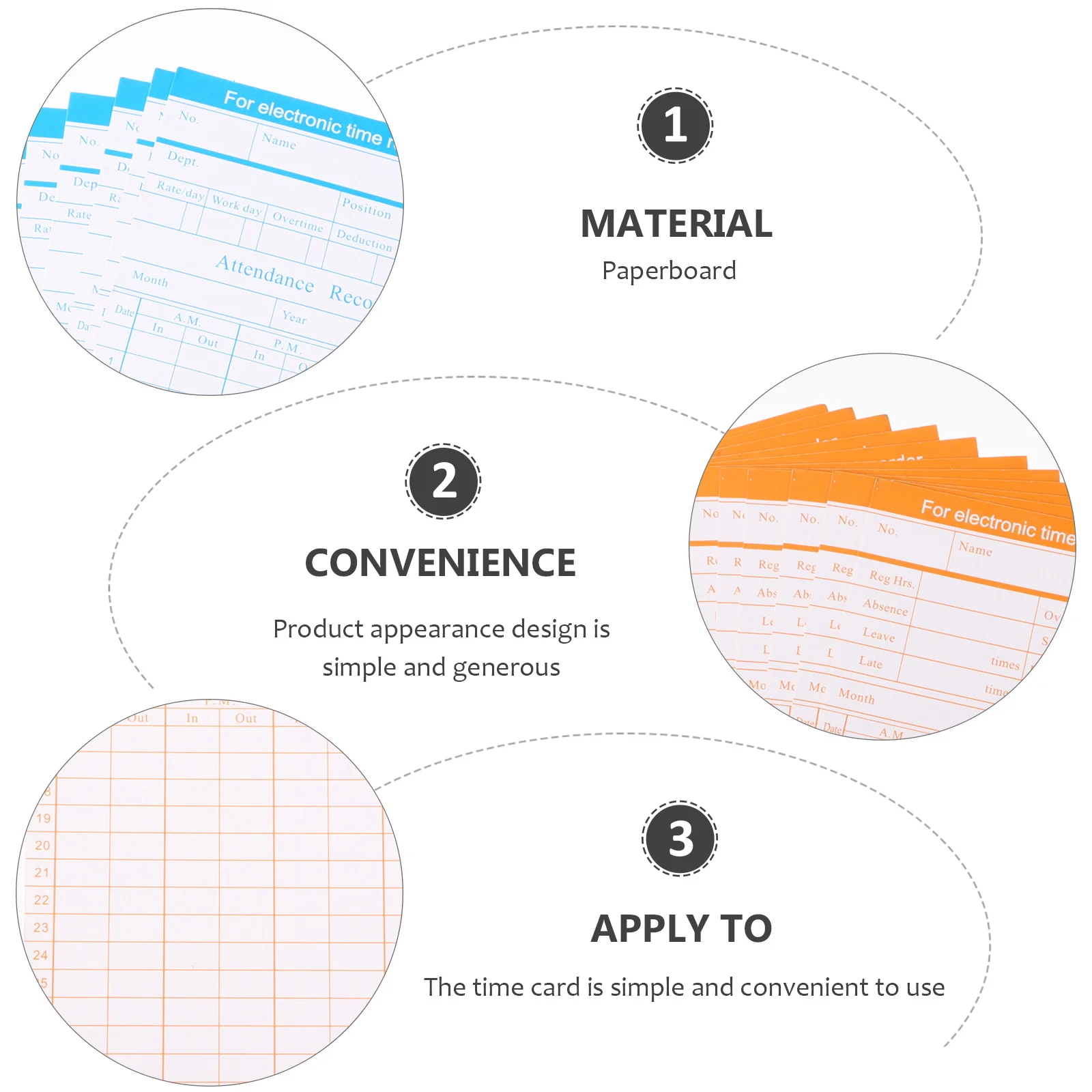 Attendance Card Clock Employee of The Month Board Time Office Clocking Cards for Commuting Records Timecard