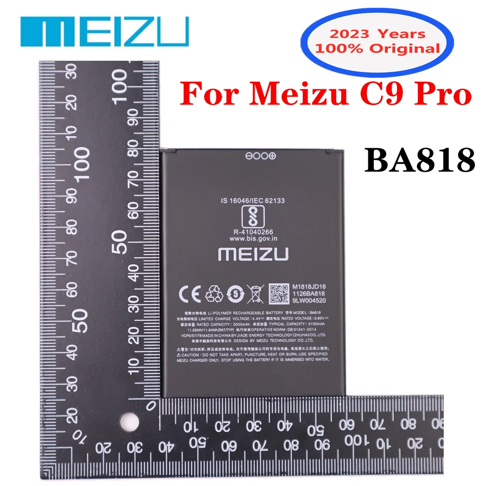 

2023 Years New 100% Original 3000mAh Battery For Meizu c9 pro C9pro BA818 Mobile Phone Battery In Stock With Fast Shipping