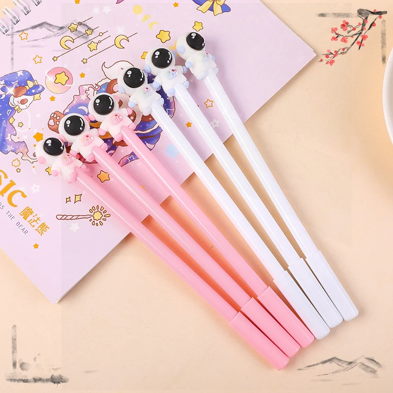 24 Pcs Creative Stationery Pen Astronaut Gel Pens Set Cute Cartoon Students Learn Stationery