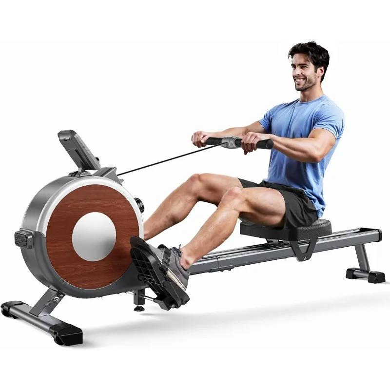 home.Rowing Machine, Magnetic Rower Machine for Home, Dual Slide Rail with Max 350lb Weight Capacity, App Compatible