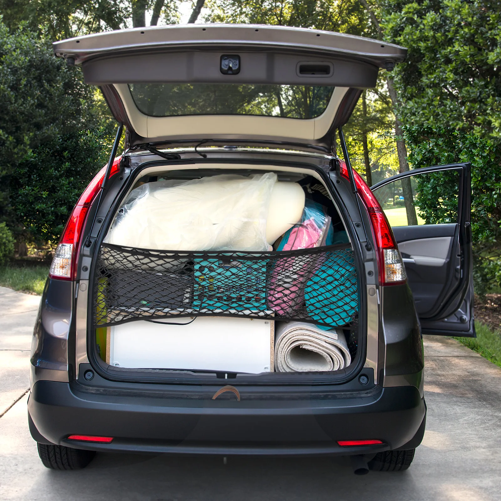 

1Set Universal Suv Trunk Net Car Cargo Mesh Storage Net Vertical Barrier Fixed Luggage Organizer Storage Netting