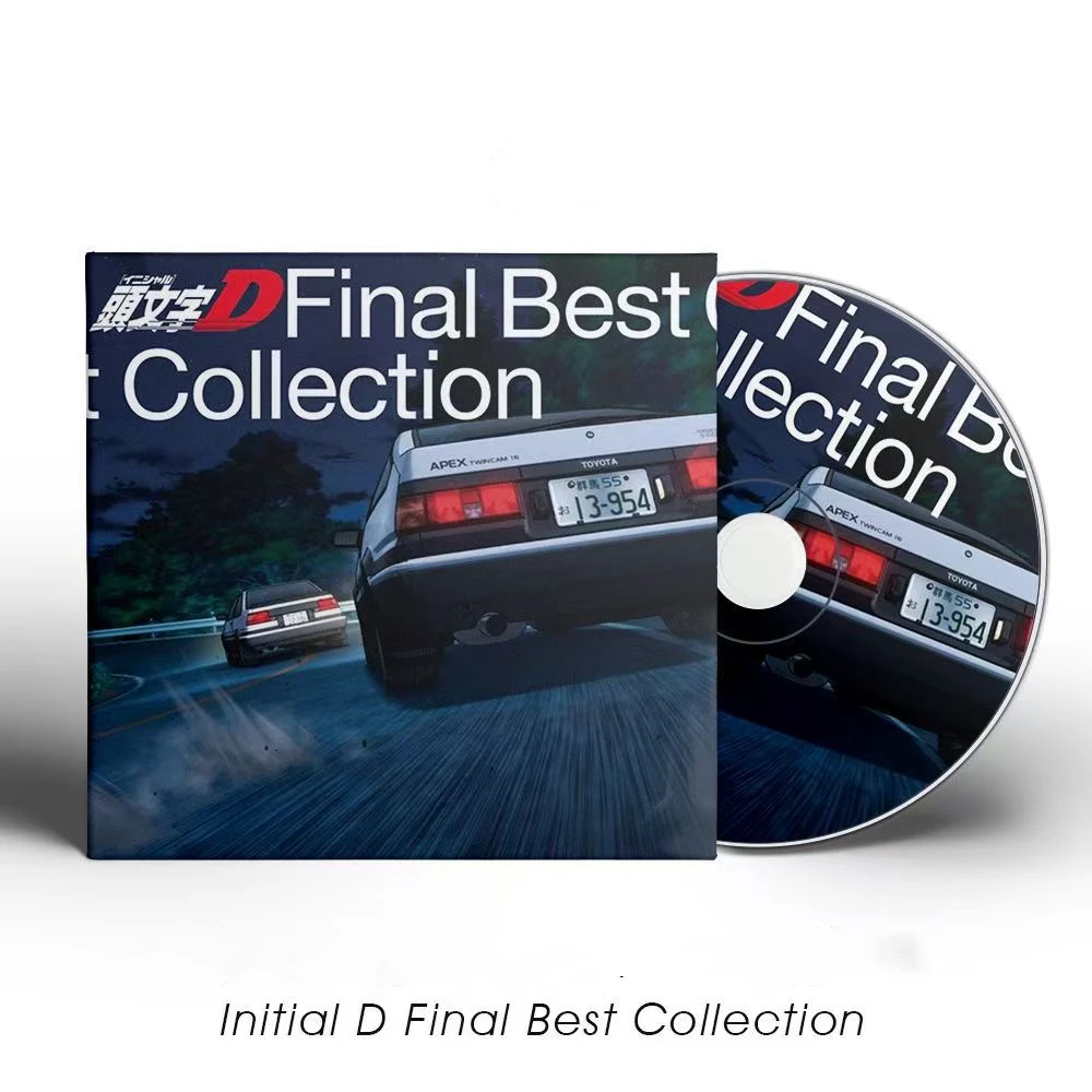 Anime Initial D Music CD Final Stage Best Collection Album Rage Your Dream Cosplay Compact Disc Walkman Car Soundtracks Box Prop