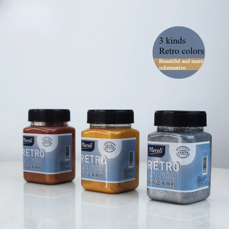 

100 г/200 г/400 г ретро-художественный пигмент, металлическая краска, пигментные крышки, прочно для мебели, старые и скульптуры, украшение «сделай сам»