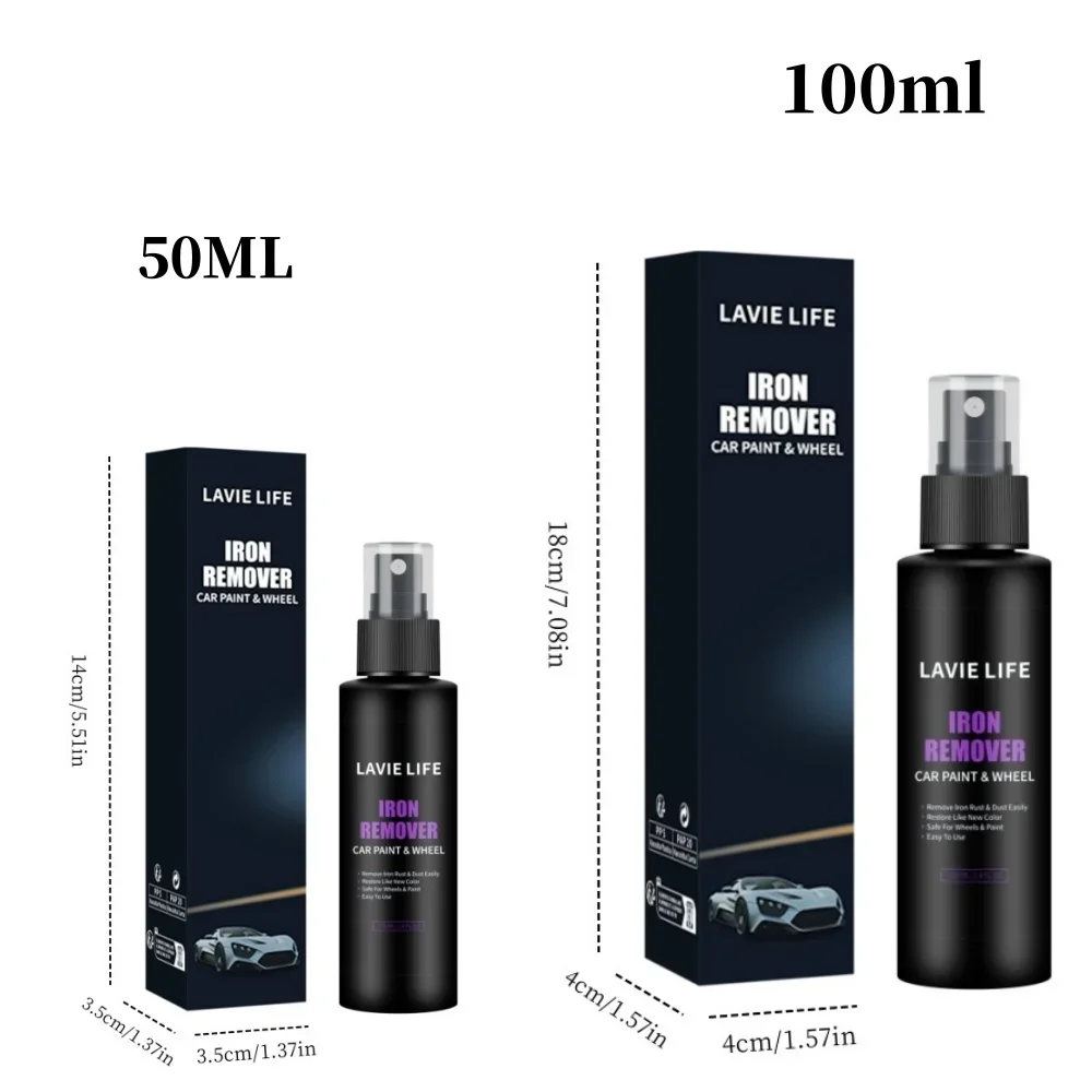 50ml/100ml Wheel Paint Iron Remover Spray Technology Professional Dust Rim Rust Cleaner Auto Detail Chemical JB-XPCS 18 image 6
