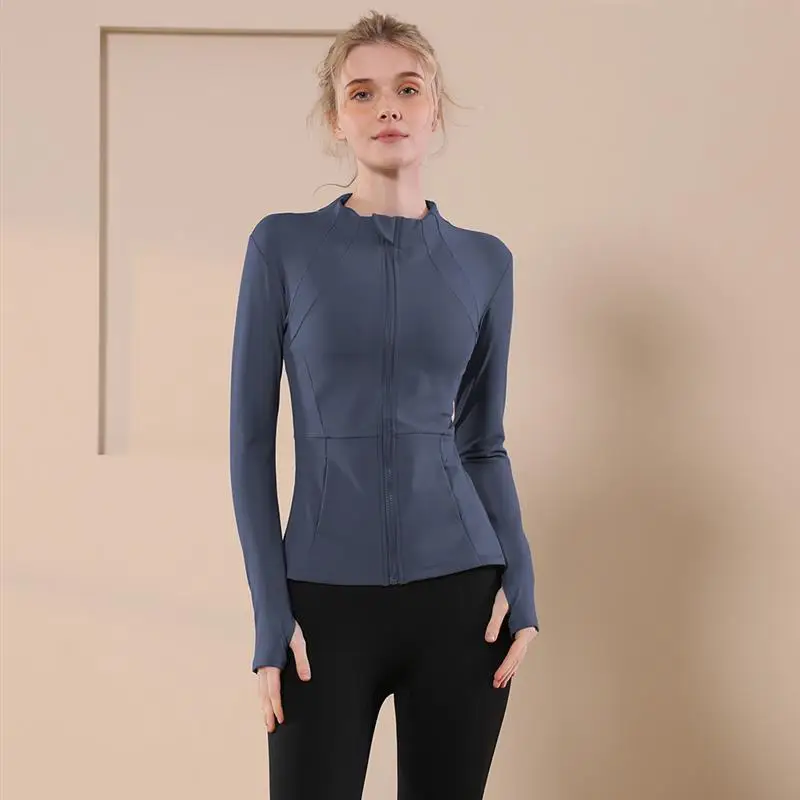 고급 요가 피트니스 의류 여성용 전문 필라테스 타이트 스포츠 탑 가을 겨울 긴팔 캐주얼 세트