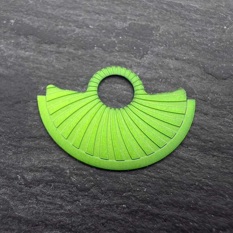 Mod NH35 Movement Guard Automatic Hammer Green Metal Flake With UP Stickers Watch Modification Parts Fit NH36 4R 6R 7S Movement