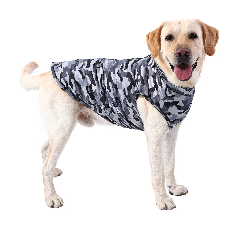 Autumn Winter Dog Jacket Coat Windproof Camouflage Pet Clothing_voghion.com
