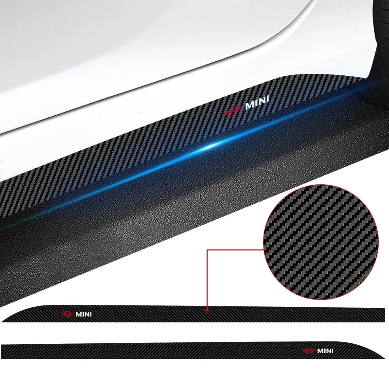 2pcs Car Door Side Skirt Car Body Decal Carbon Fiber Car Stickers For Mini Cooper R50 R52 R53 R55 R56 R60 R61 F54 F55 F56 F60