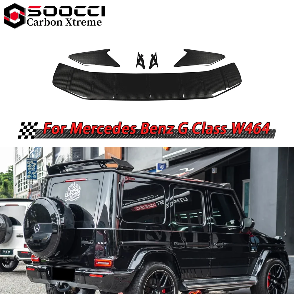 

Dry Carbon Fiber Rear Spoiler for Mercedes Benz G-Class G63 G500 W464 Upgrade B900 Rear Wing Splitter Roof Diffuser Trunk