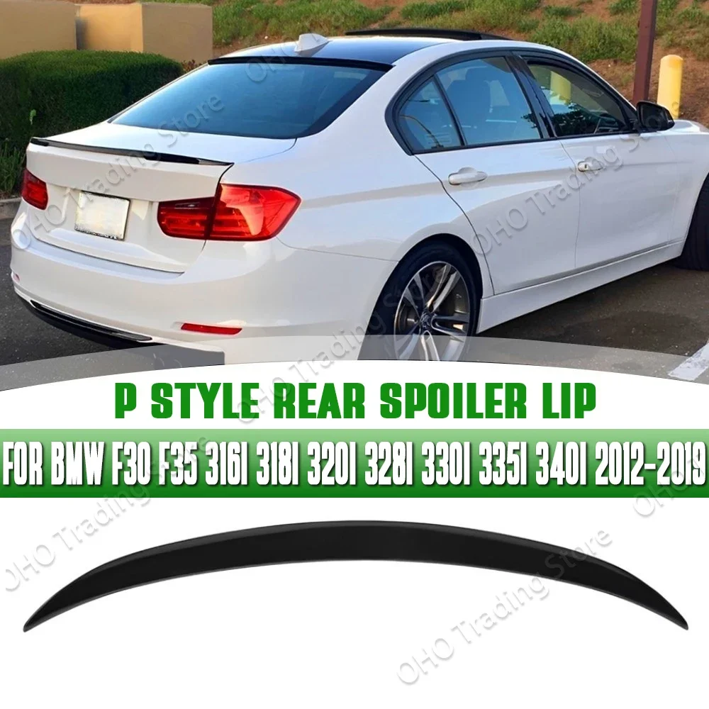 

Rear Trunk Spoiler Roof Wing Gloss Black Trim For BMW MP Style F30 F35 F80 316d 318i 320i 330i 325i 320d 340i M3 2012-2019