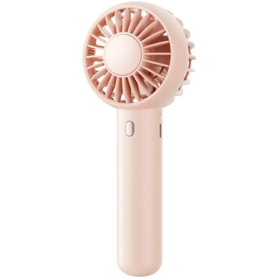 

Mini Portable Fan, Small and Powerful, Cute Design 3 Speed Personal Handheld fan and Desktop with Base, Lightweight USB Recharg