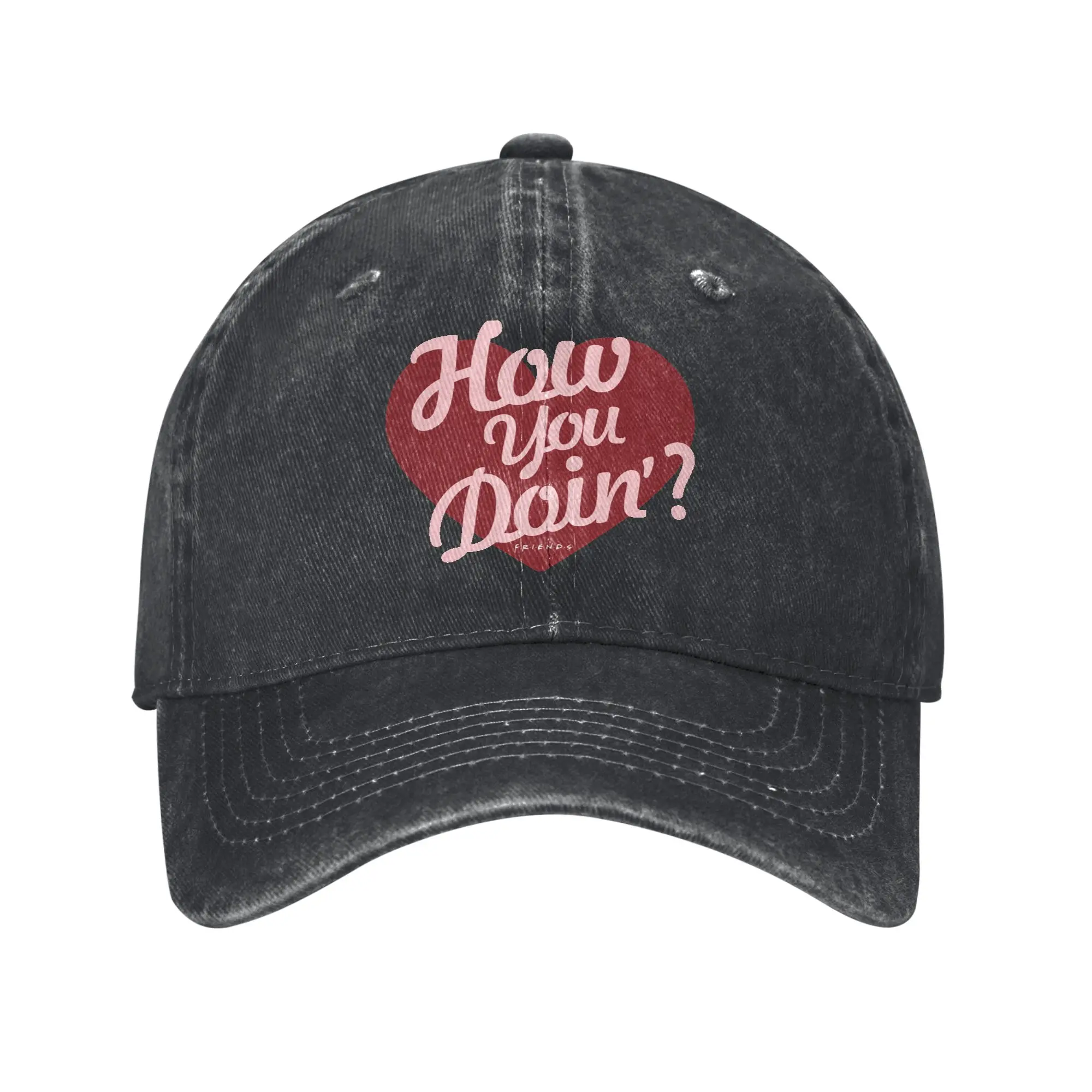 How You Doin Friends TV Show Baseball Cap Vintage Distressed Denim  Snapback Hat Unisex Style Outdoor Travel Soft Hats Cap