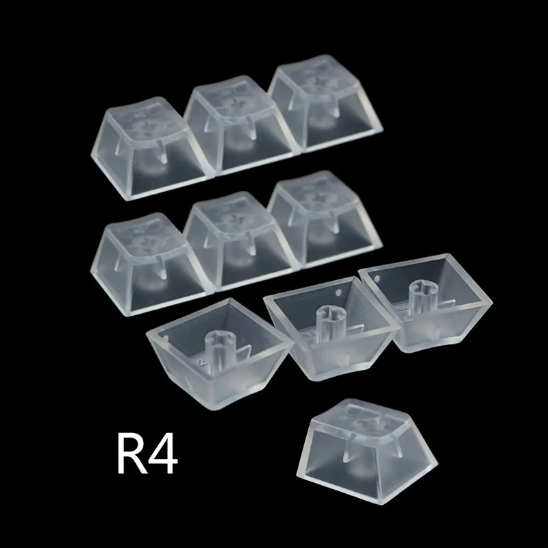 R4 Transparent ABS Keycap Mechanical Keyboard Matte Backlit Unletter Cherry Gatron Switch On/Off Frosted Anti-flaring 6pcs/10pcs