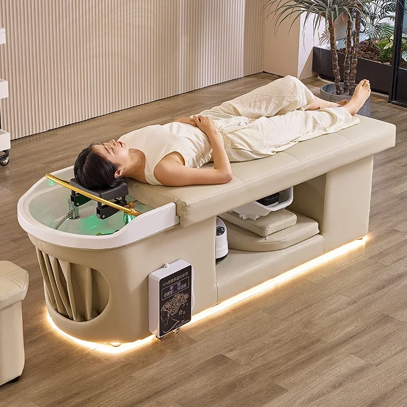 Head Spa Bed Multifunctional Intelligent Constant Temperature Water Circulation Thai Shampoo Bed Massage Bed Salon Furniture