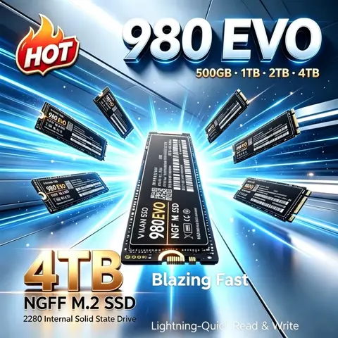 Internal Solid State Drive M.2 2280 NGFF 980 EVO Portable SSD 500GB 1TB 2TB 4TB Fast File Transfer for Laptop