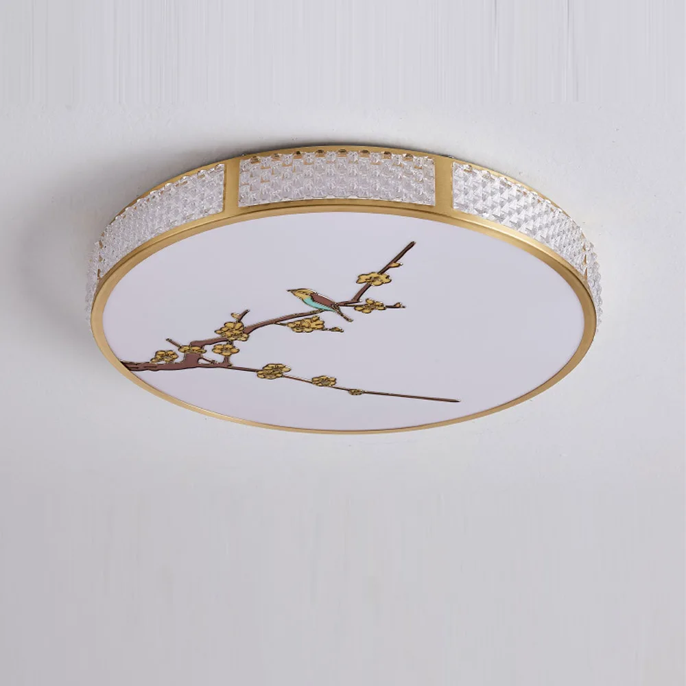 Copper LED Bedroom Ceiling Light Ultra-thin Living Room Corridor Hallway Balcony Ceiling Lighting Lamps