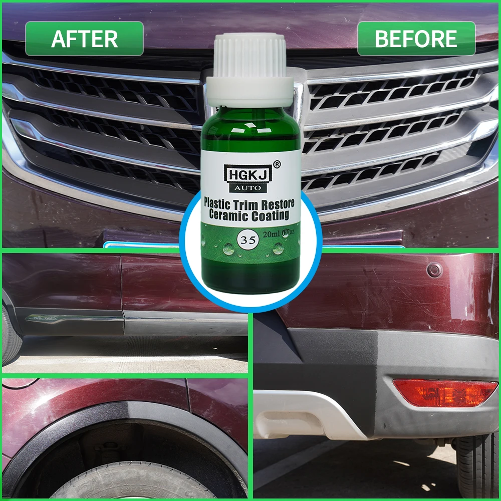 HGKJ 35 Plastic Parts Refurbish Restoration Trim Ceramic Coating Agent Revitalizer Renovator Refreshing Restorer Cream Car Wash