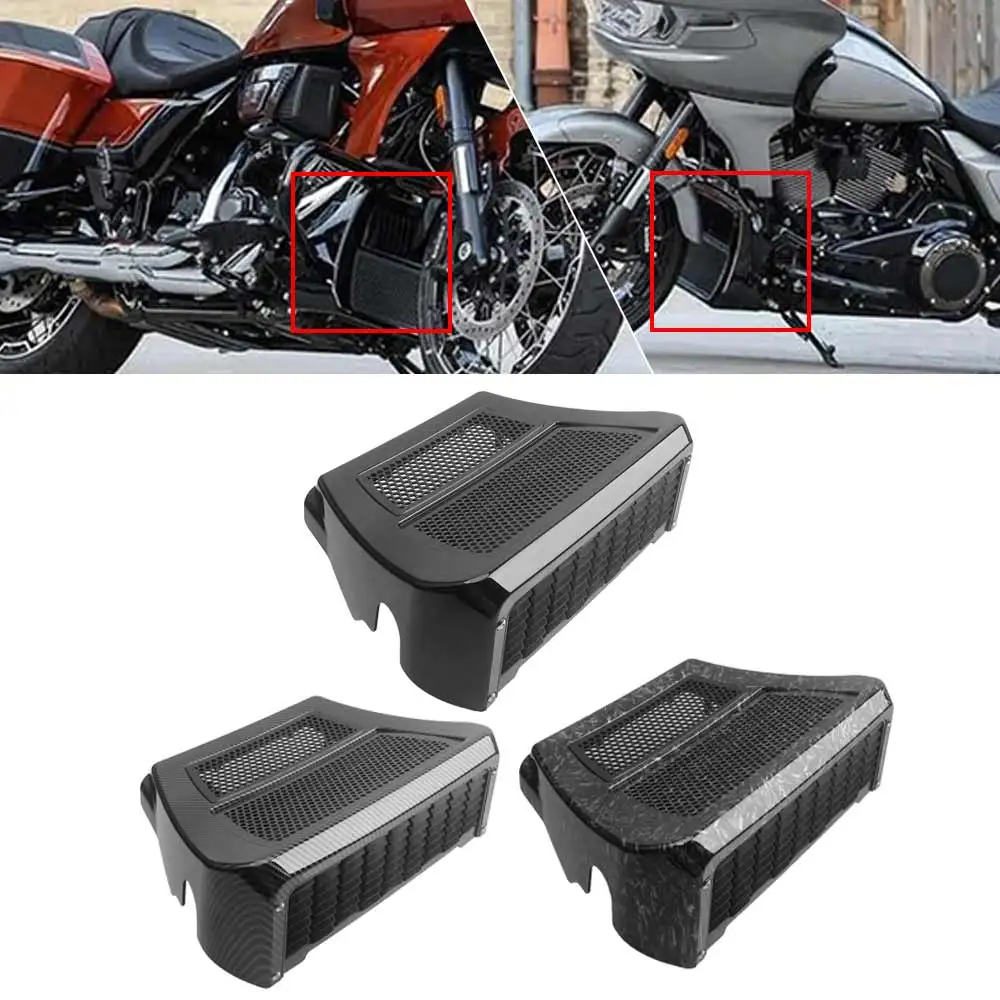 

Motorcycle ABS Plastic Fairing Front Spoilers Radiator Chin Cover Compatible With Harley CVO Road Glide Street Glide 2023-2025