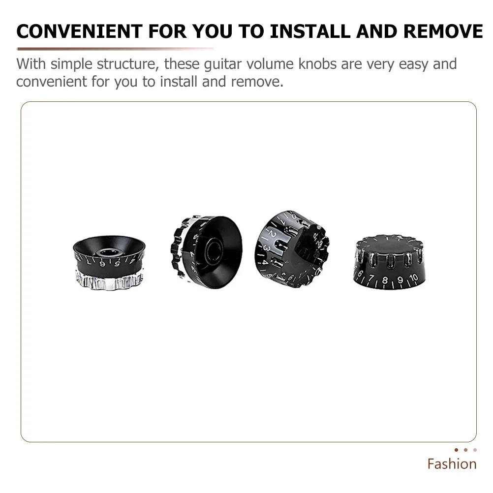 

4Pcs Professional Guitar Volume Control Knobs Solid Material Anti-Aging for Electric Guitars Basses Accessories