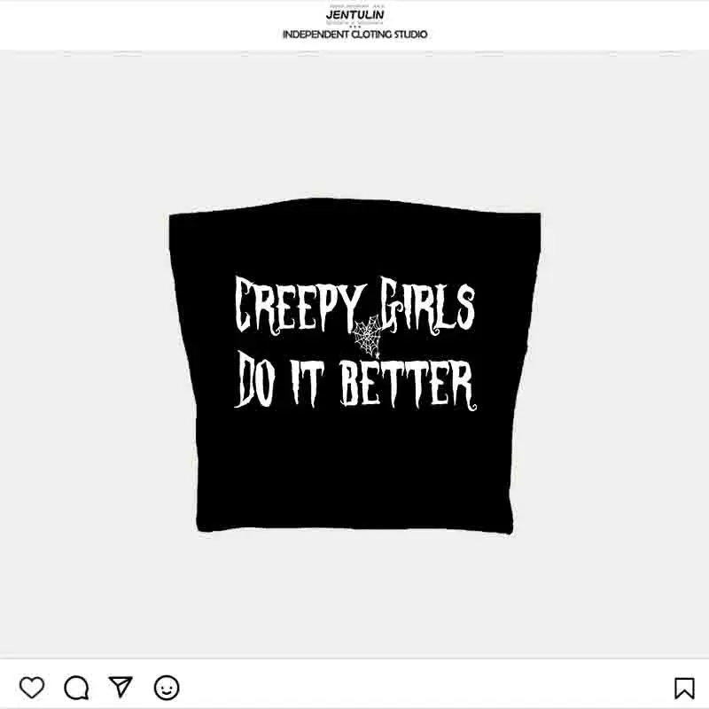 2000s Y2k نمط الملابس القوطية المرأة مشد تانك القمم إلكتروني طباعة ايمو الشرير الرسومات بروتيل القمم الجرونج المحاصيل خمر الطفل تيز