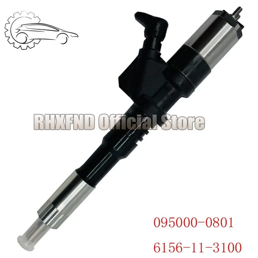 

095000-0801 6156-11-3100 095000-0800 Common Rail Fuel Injector For suitable Komatsu SAA6D125E-3 Diesel Engine Parts