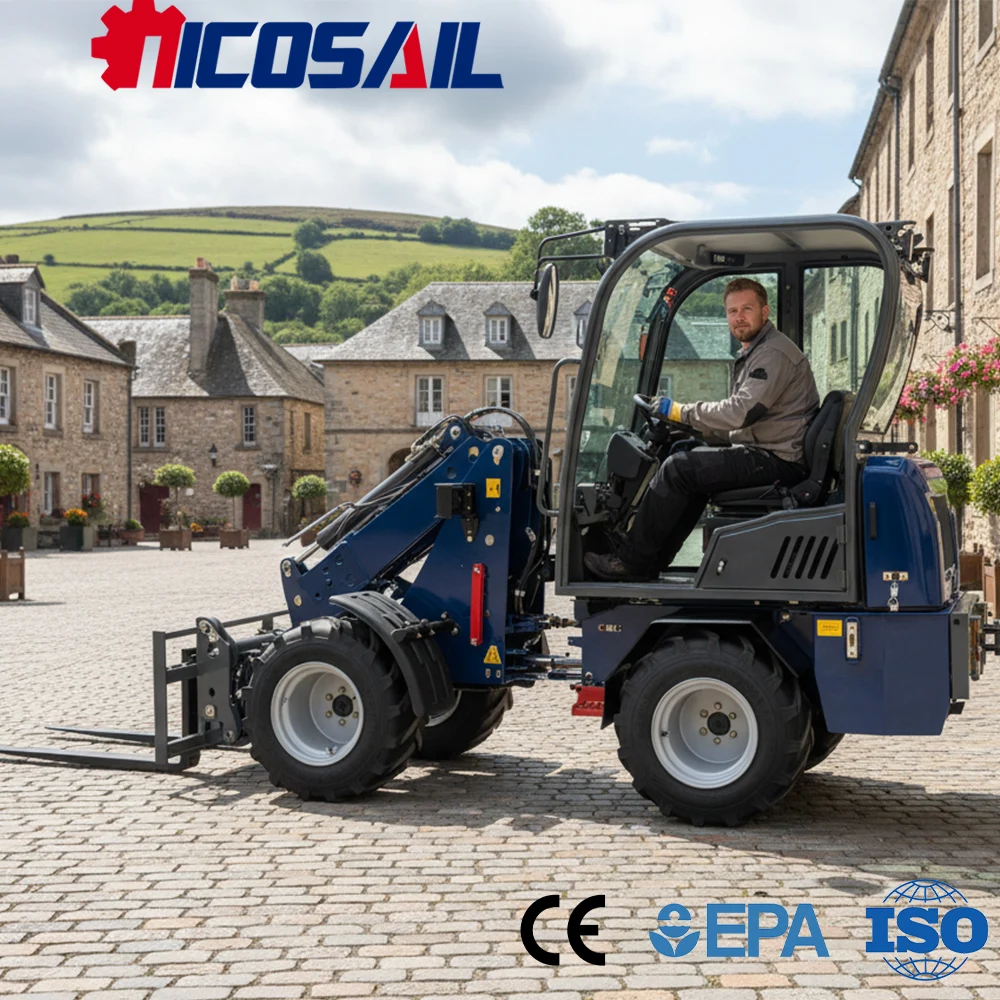 

Custom Mini Telescopic Loader Euro 5 Engine CE Certified Compact Wheel Loader for Farm and Construction