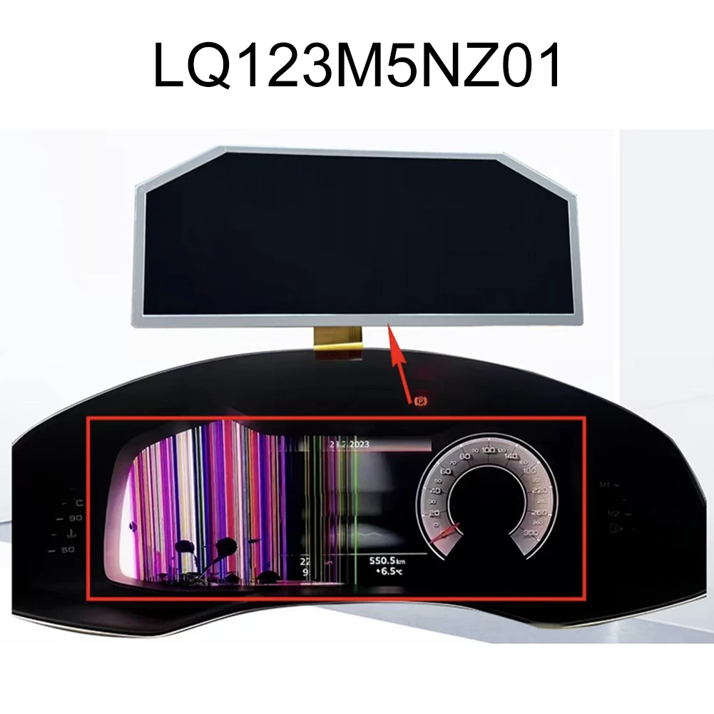 Sliver Abs OEM Number  LQ123M5NZ01 12.3inch Replacement Dashboard Display Screen For Q7 Q8 Q5 Q3 For A6 Accessories