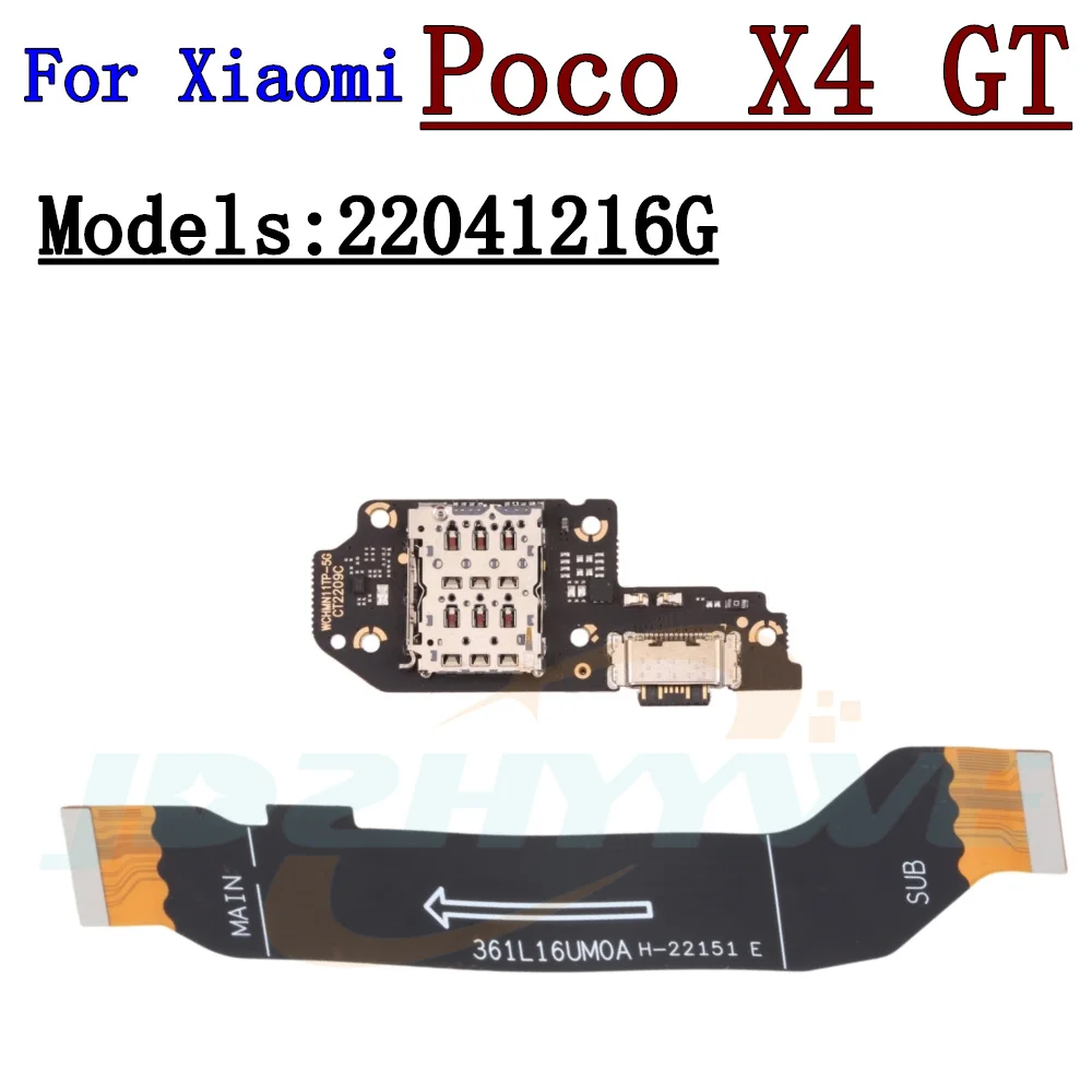 

Протестировано хорошо USB-порт для зарядки, док-станция, разъем для зарядного устройства, гибкий кабель для основной материнской платы для Xiaomi Poco X4 GT PocoX4GT