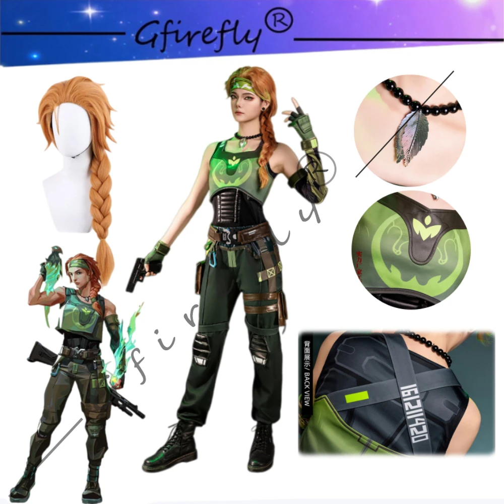 

Valorant Skye Same Style Cosplay Costume Exquisite Full Set with Wig Accessories Women Halloween Carnival Party Comic Con Wear