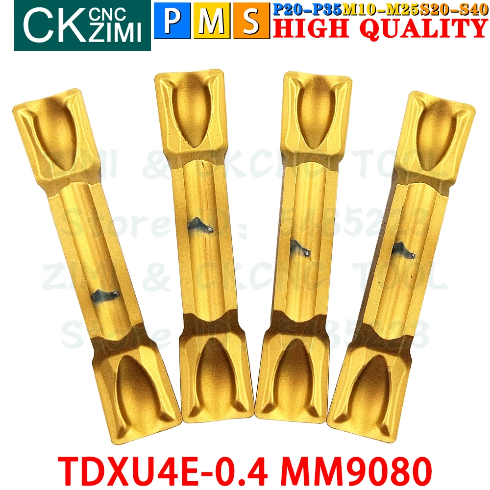 TDXU4E-0.4 MM9080 TDXU4E 0.4 Carbide Inserts Cutting Grooving Inserts Tools TDXU CNC Parting Metal Lathe Milling Turning Tools