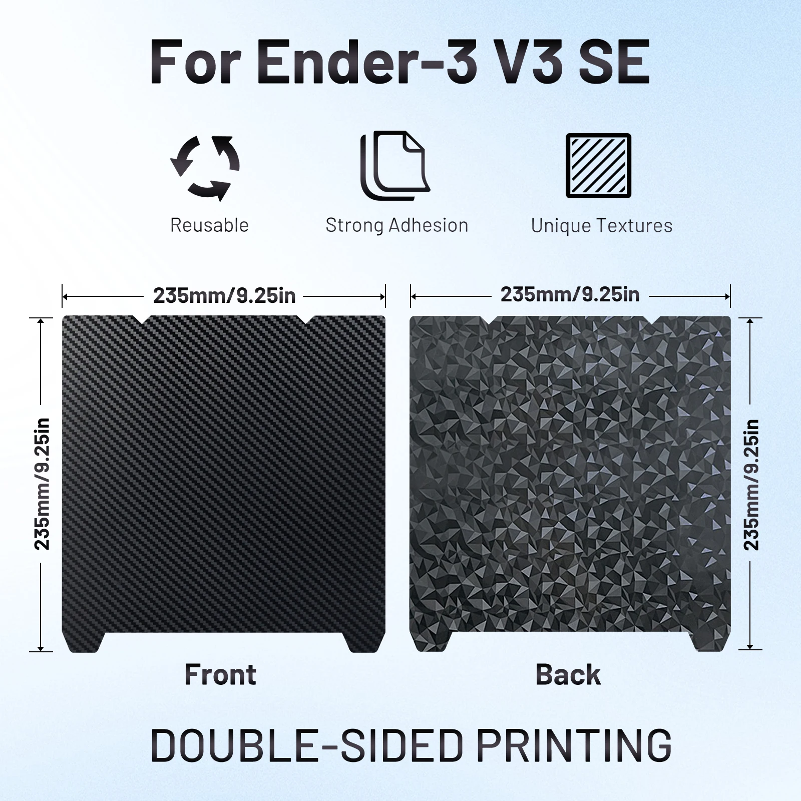 For Ender 3 V3 SE/KE Build Plate Creality K1/K1C smooth peo pet Double-sided Print heatbed For Creality K1/K1C Ender 3 S1/Pro
