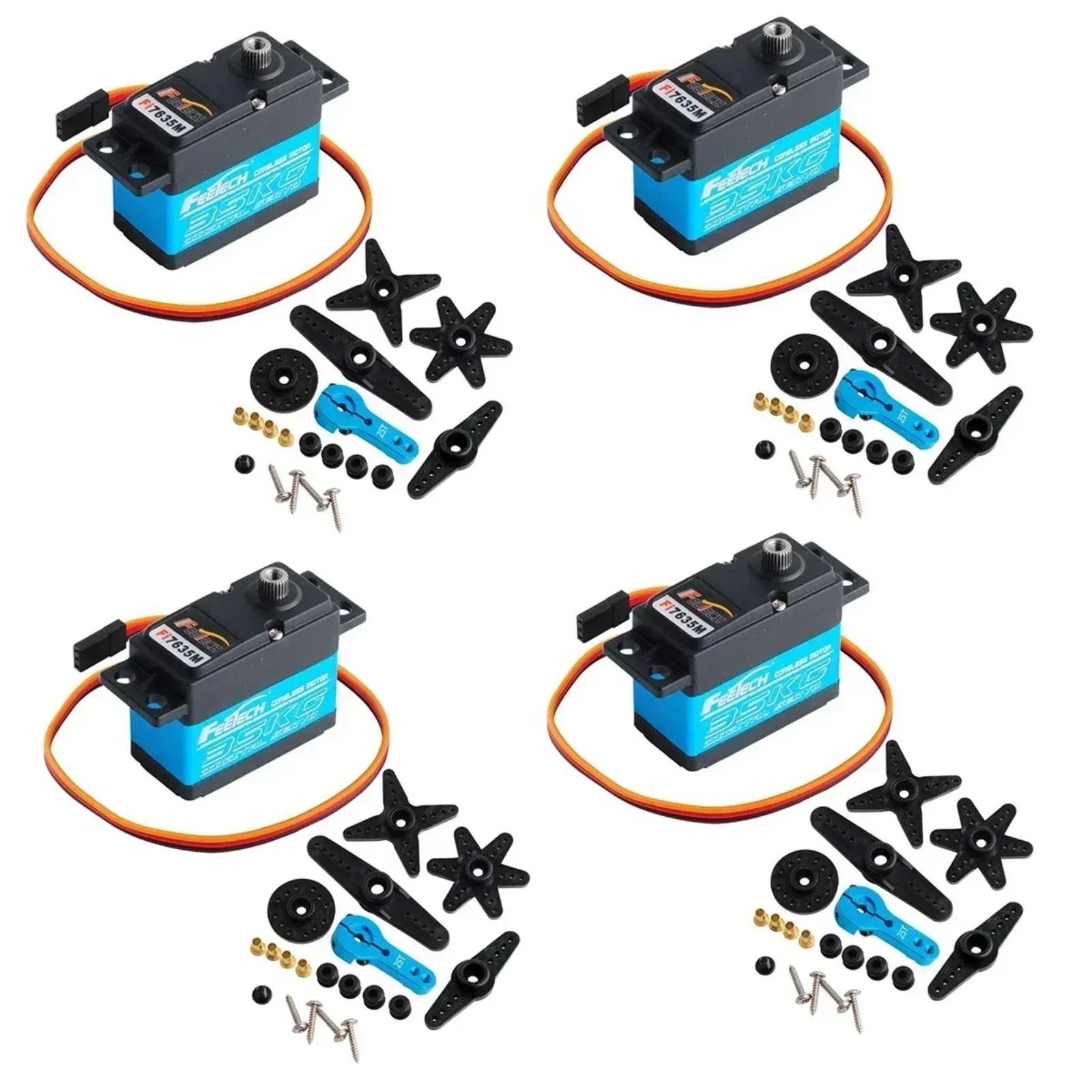Feetech Fi7635M محرك معزز رقمي 35 كجم 180 درجة معدات معدنية من الألومنيوم لطائرات روبوت السيارة الذكية Arduino
