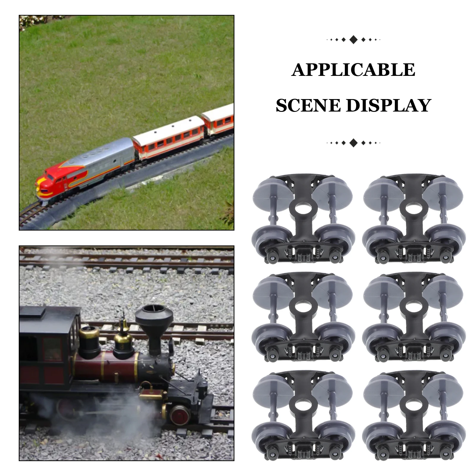 12 個の高精度プラスチックホイール、電車組み立てプロジェクト用、リアルなシミュレーション電車車両ホイール交換用