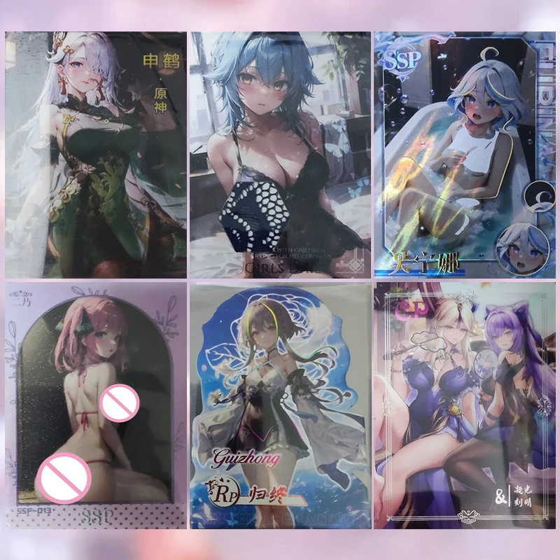 Anime déesse histoire LGP SUR SQP cartes Albedo Eula Raiden Shogun Furina cartes à collectionner cadeau d'anniversaire de noël jouets pour enfants