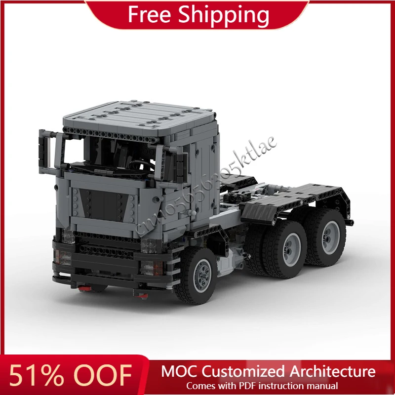 

New 1235 Pcs Moc Luxury Innovative City Engineering Grey Truck Model Building Blocks Technology Assembly Bricks Toys Kids Gifts
