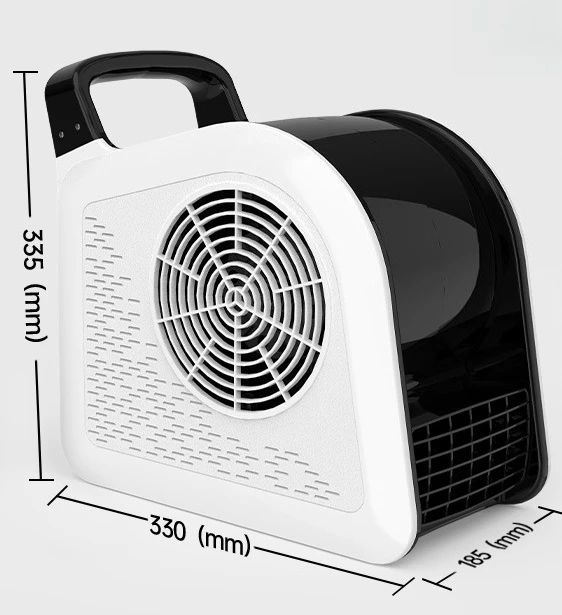 20251/12hp Industrial Axial Air Mover High Velocity 3-Speed Floor Dryer Electric Blower for Snow Removal Applications