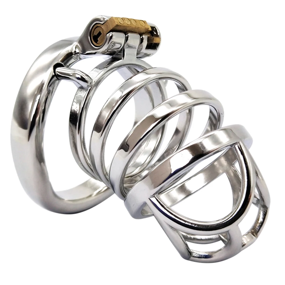 FRKO Stainless Steel Big Male Chastity Cage Abstinence Restrain Device Metal Penis Ring Cock Lock Men's Adult Goods Sexshop 18+