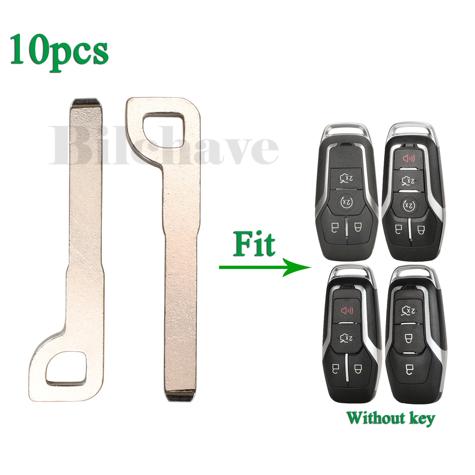 Jingyuqin 10pcs HU101 Blade For Ford Fusion 2013 - 2014 Explorer 2016 2017 F-Series Smart Car Key