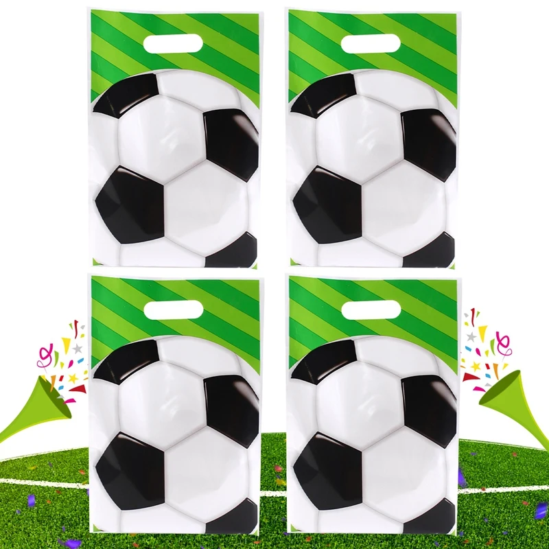 10/20/50 Stück Fußball-Geschenktüten aus Kunststoff, Fußball-Süßigkeitstüten, Fußball-Party-Geschenktüten für Team-Kinder, Sport-Thema, Geburtstagszubehör – Detail 11