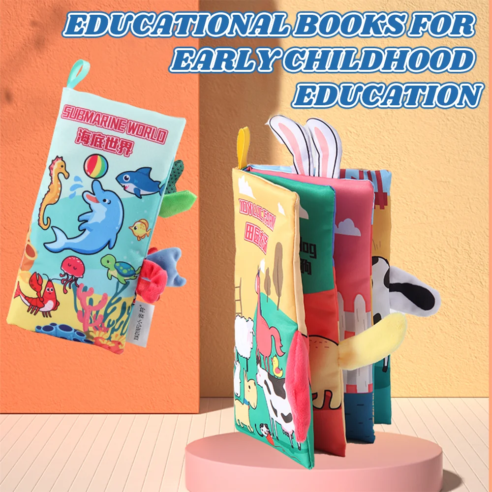 Libri per bambini da 0 a 6 mesi, libri morbidi plissettati in tessuto ufficiale touch and feel, nuovi giocattoli per bambini, giocattoli regalo per ragazzi e ragazze